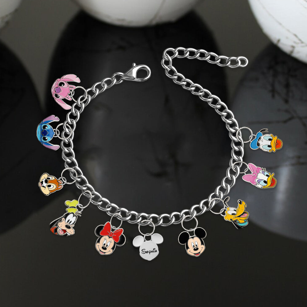 Magical World On The Wrist - Personalized Mouse Bracelet With Charms