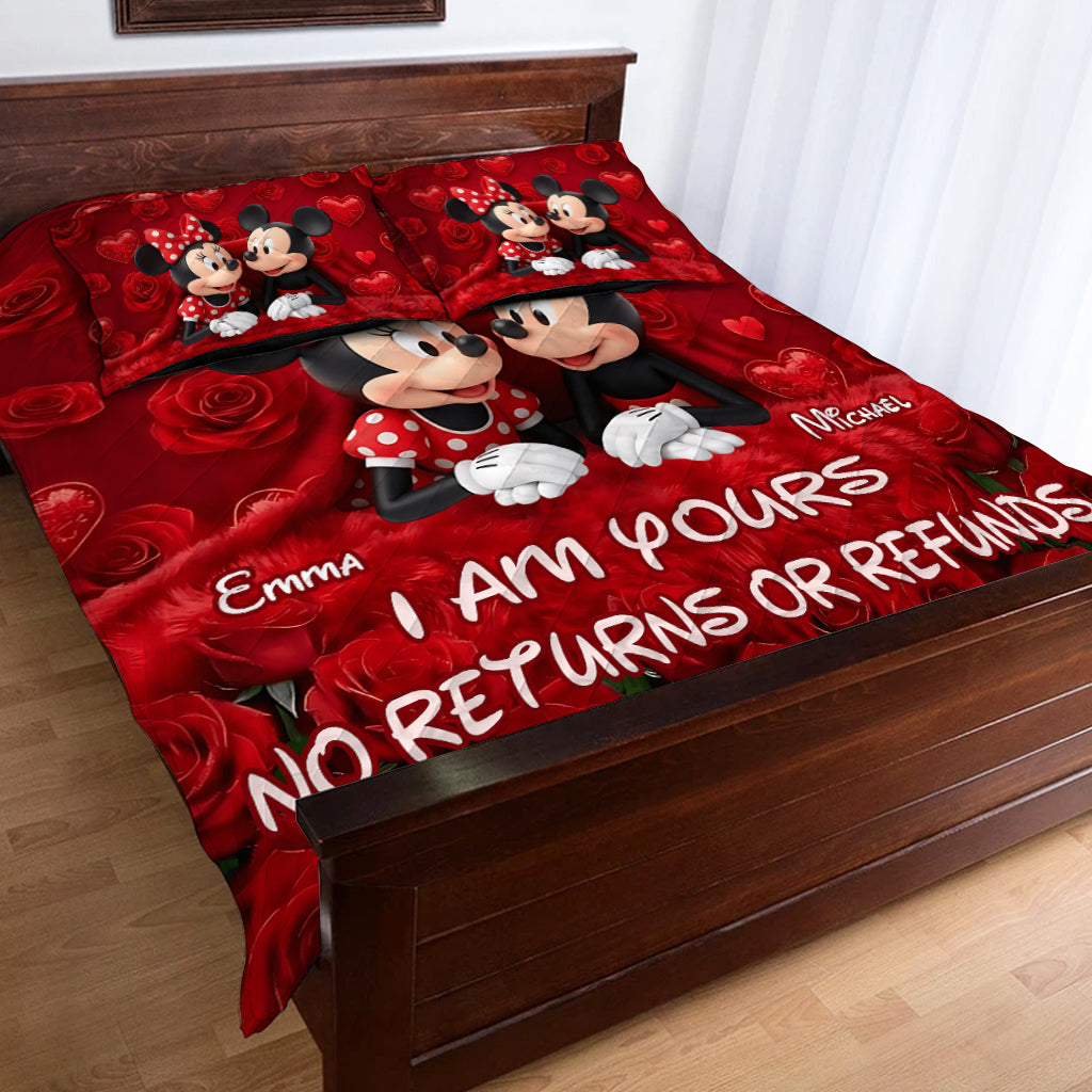 No Returns Or Refunds - Personalized Mouse Quilt Set