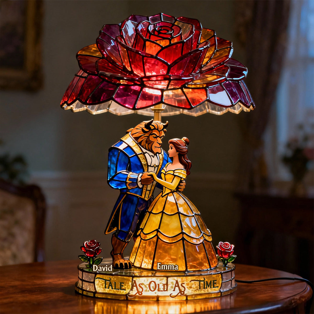 Tale As Old As Time - Personalized Beauty And The Beast Acrylic LED Night Light
