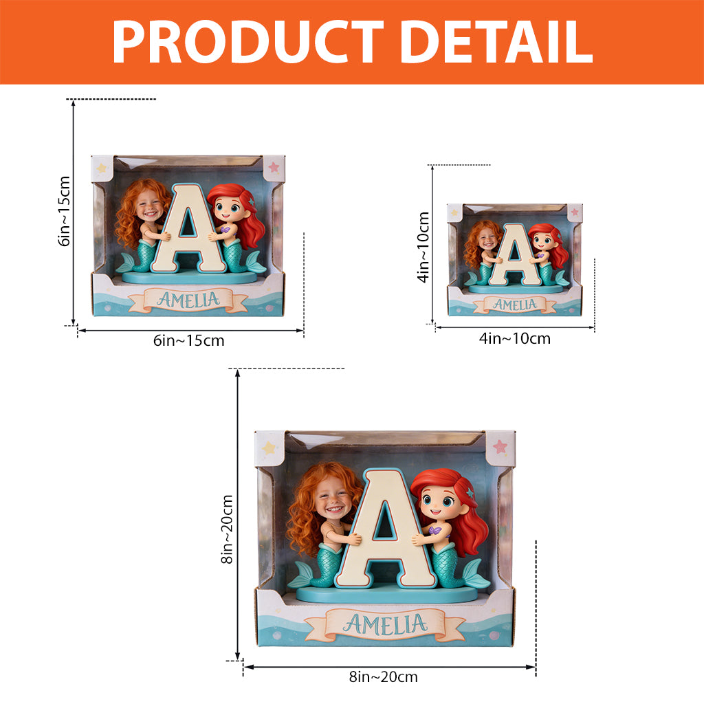 Custom Character, Alphabet Letter - Personalized Beautiful Princess Custom Shaped Acrylic Plaque