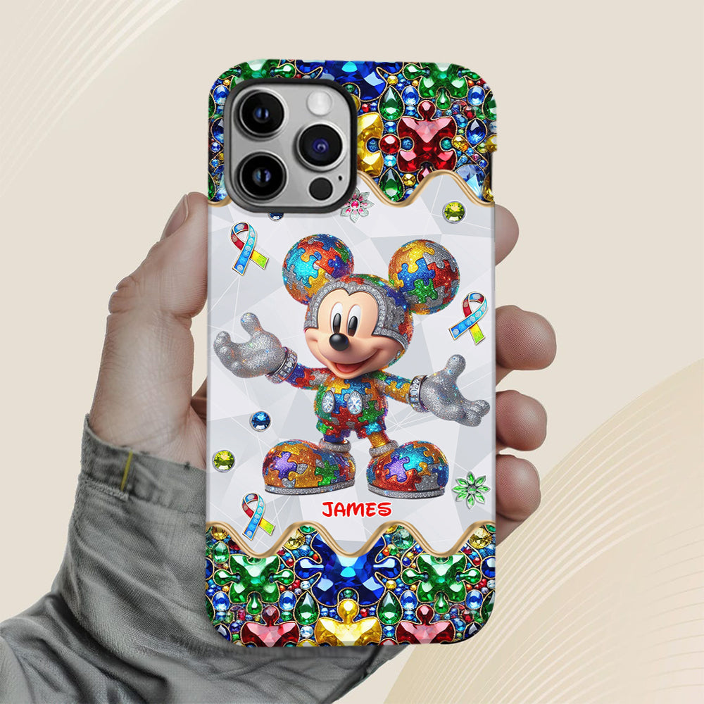 It's Okay To Be Different - Personalized Autism Awareness Full Print Phone Case