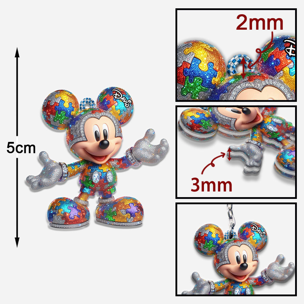 It's Okay To Be Different - Personalized Autism Awareness Keychain