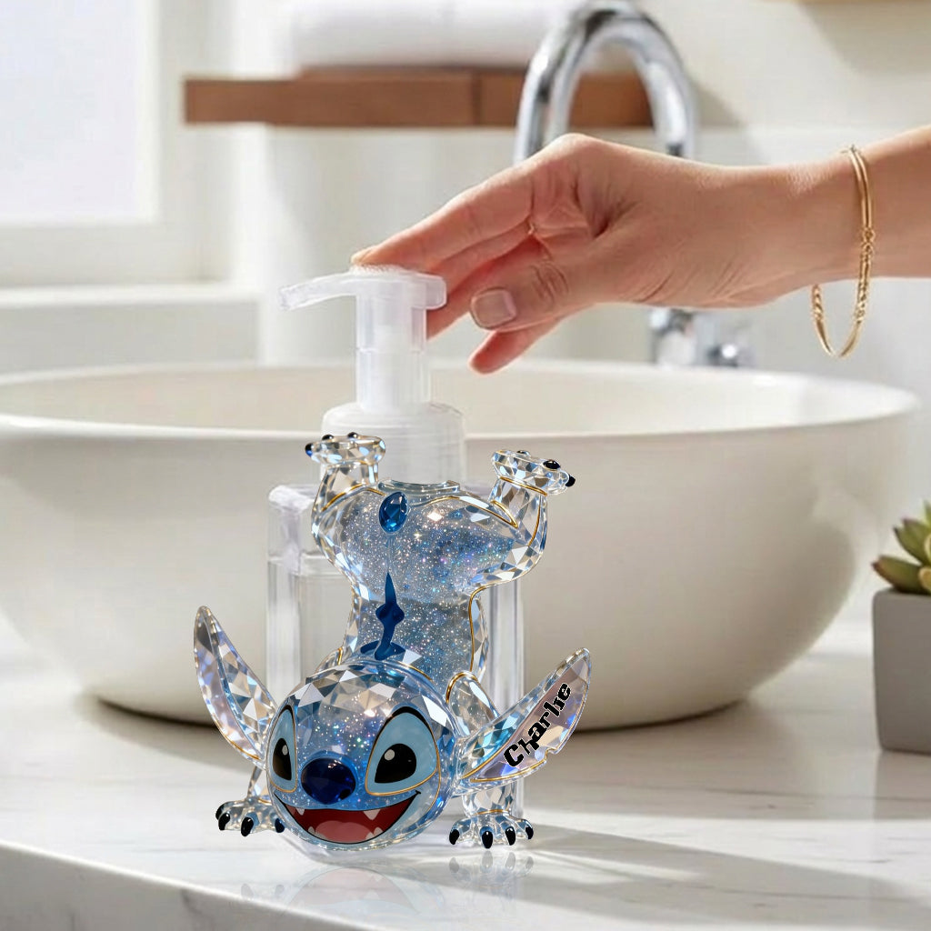 Cute Blue Alien - Personalized Ohana Soap Dispenser