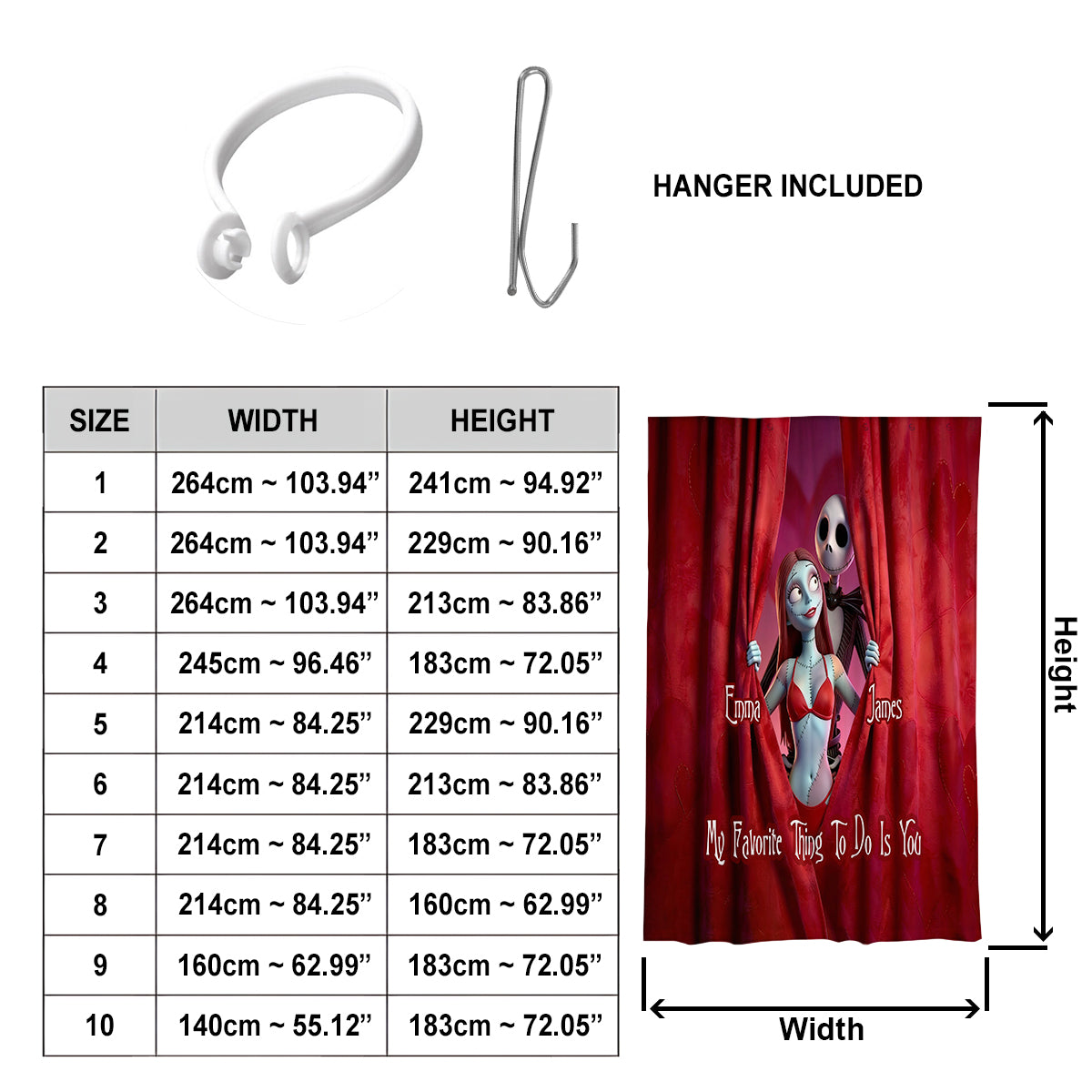 Funny Gift For Couple - Personalized Nightmare Blackout Window Curtain/ Drapes Set