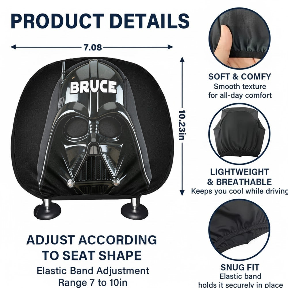 The Galaxy - Personalized The Force Car Headrest Covers