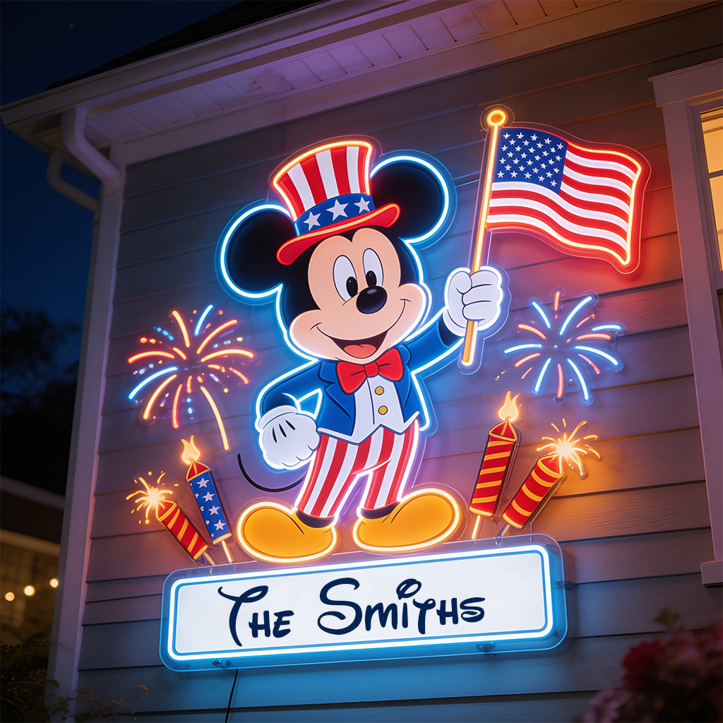 Special Day Celabration - Personalized Mouse Neon LED Light Sign