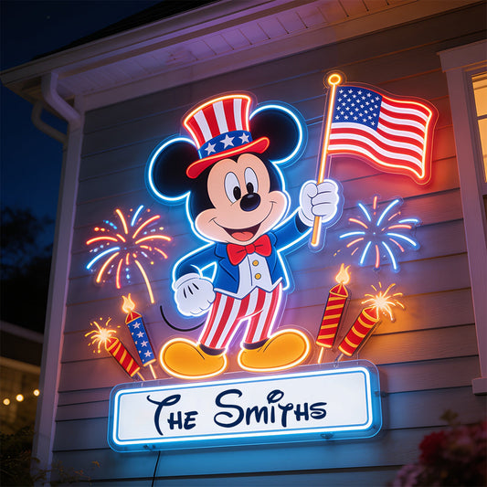 Special Day Celabration - Personalized Mouse Neon LED Light Sign