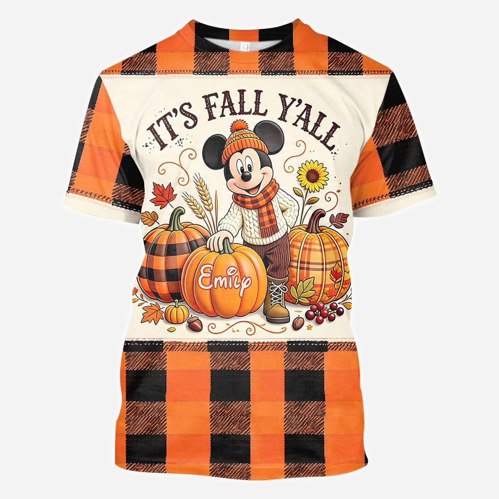 It's Fall Y'all - Personalized Mouse All Over Shirt