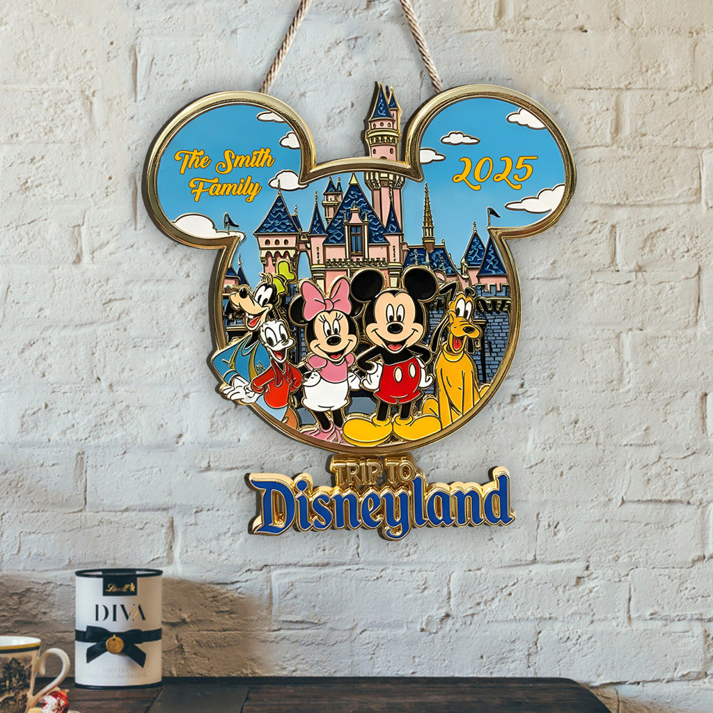 Trip to Magical Land - Personalized Mouse Custom Shaped Wood Sign