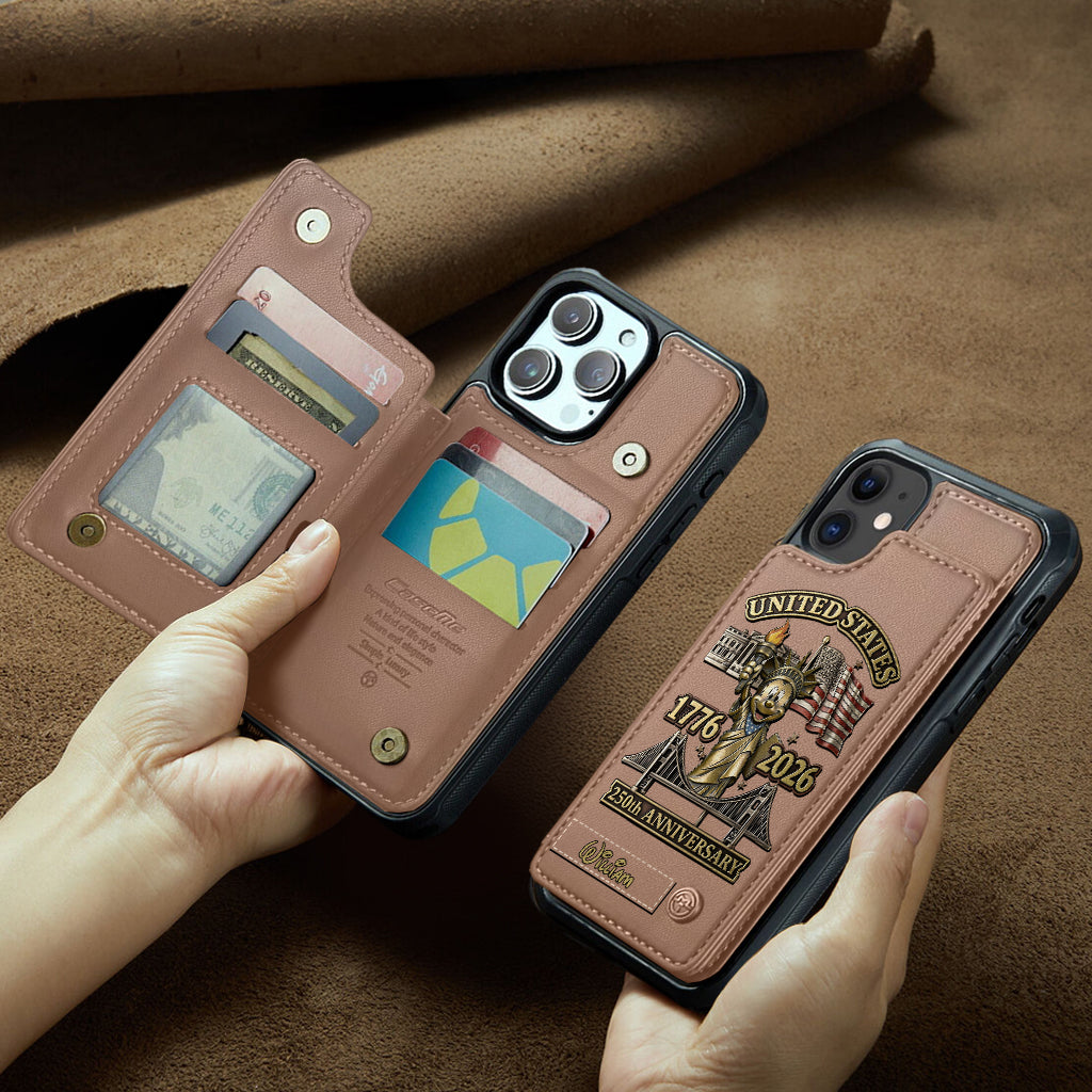 250 Years Of Freedom 1776 2026 - Personalized Mouse Wallet Phone Case
