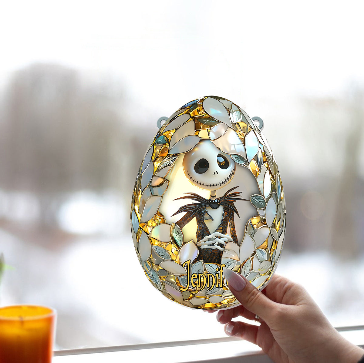 Nightmare Egg Before Easter - Personalized Nightmare Window Hanging Suncatcher Ornament