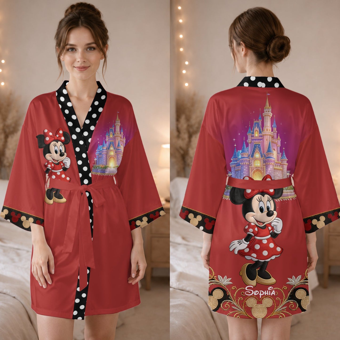 Magical Couple - Personalized Mouse Satin Robe