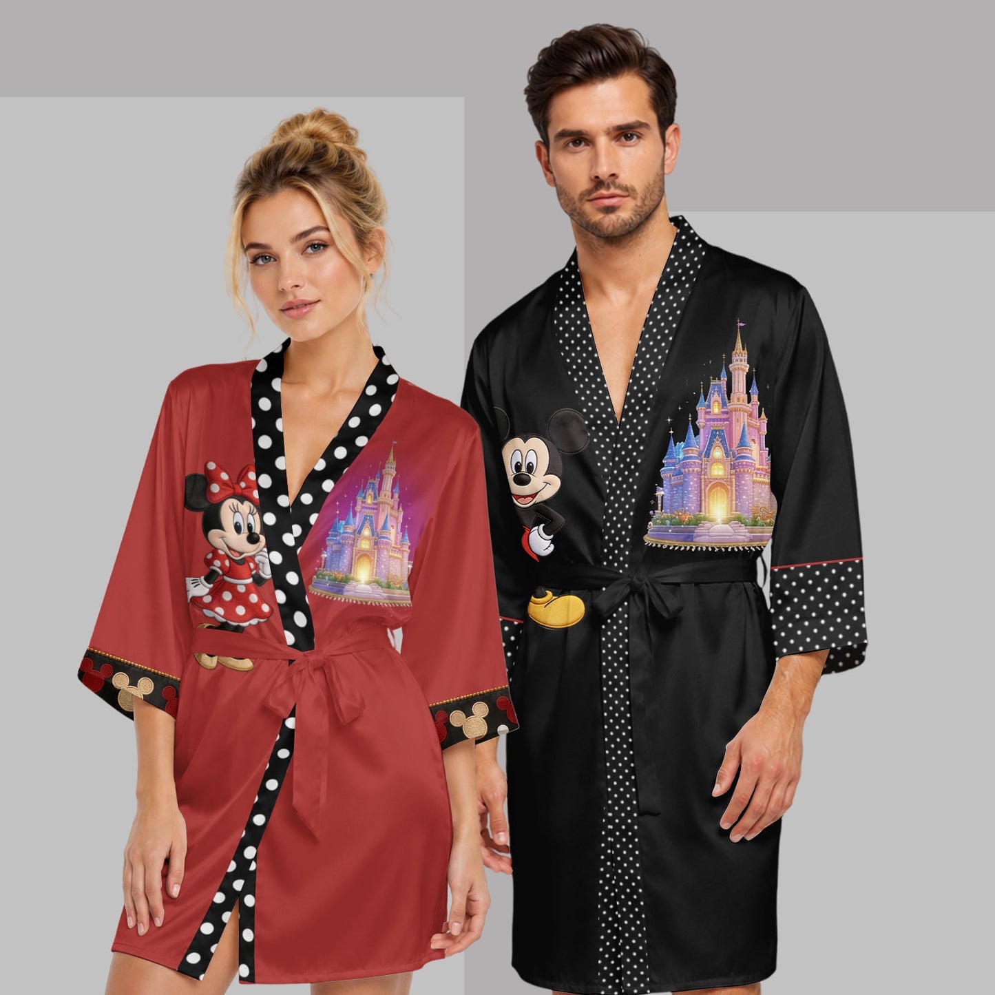 Magical Couple - Personalized Mouse Satin Robe