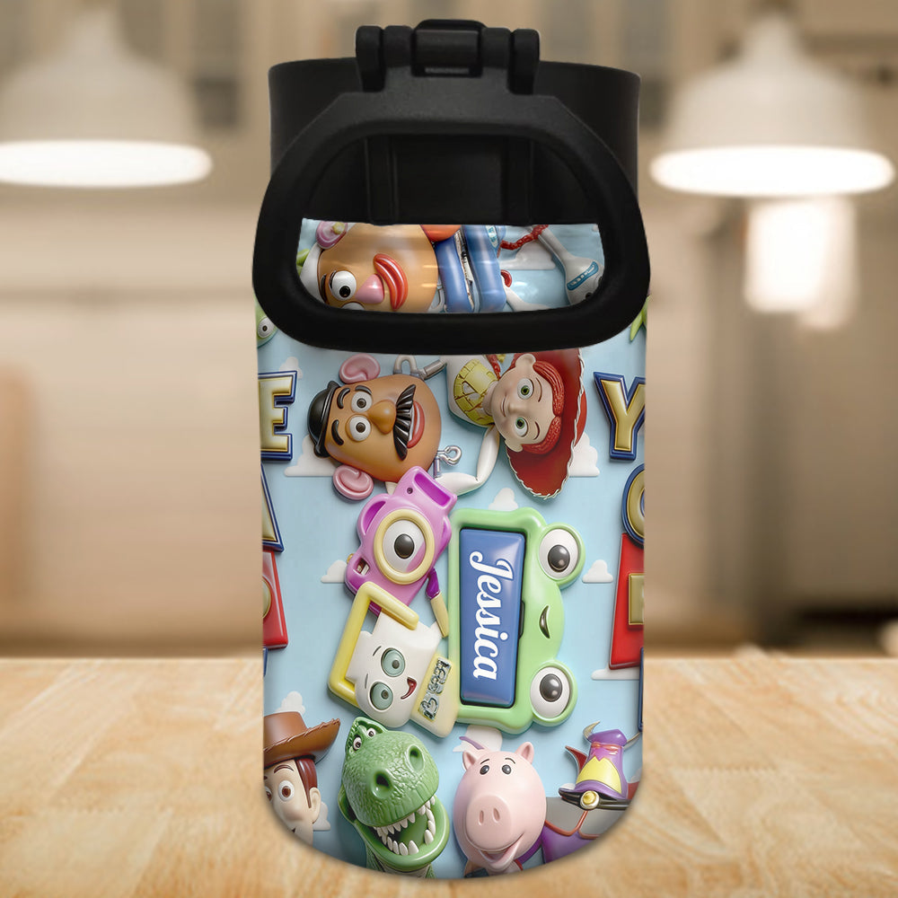 You've Got A Friend In Me - Personalized Toy Story Kid Bottle With Plush Charm