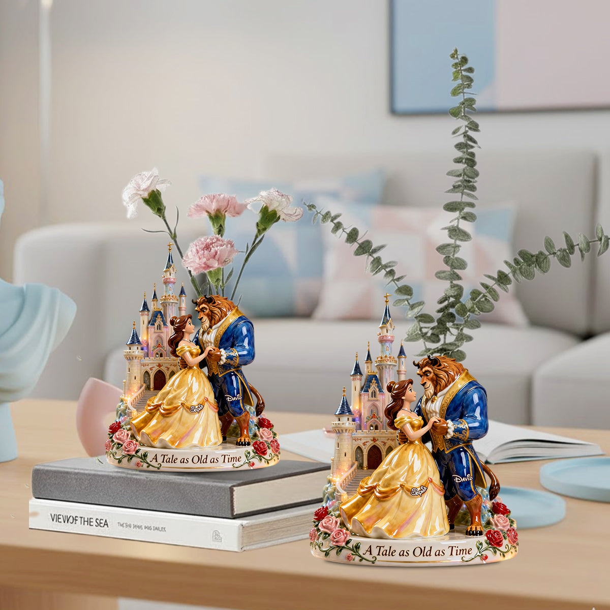 Tale As Old As Time - Personalized Beauty And The Beast Custom Shape Acrylic Flower Vase