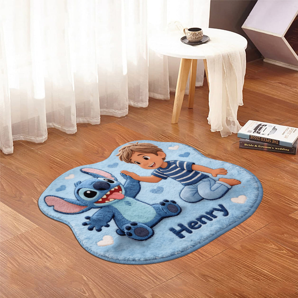 Best Friends - Personalized Ohana Shaped Doormat/ Rug