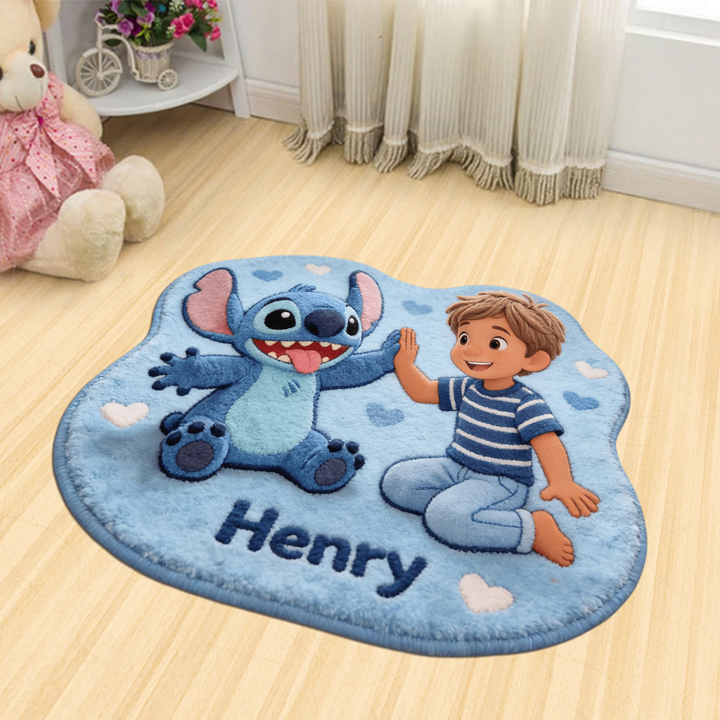 Best Friends - Personalized Ohana Shaped Doormat/ Rug