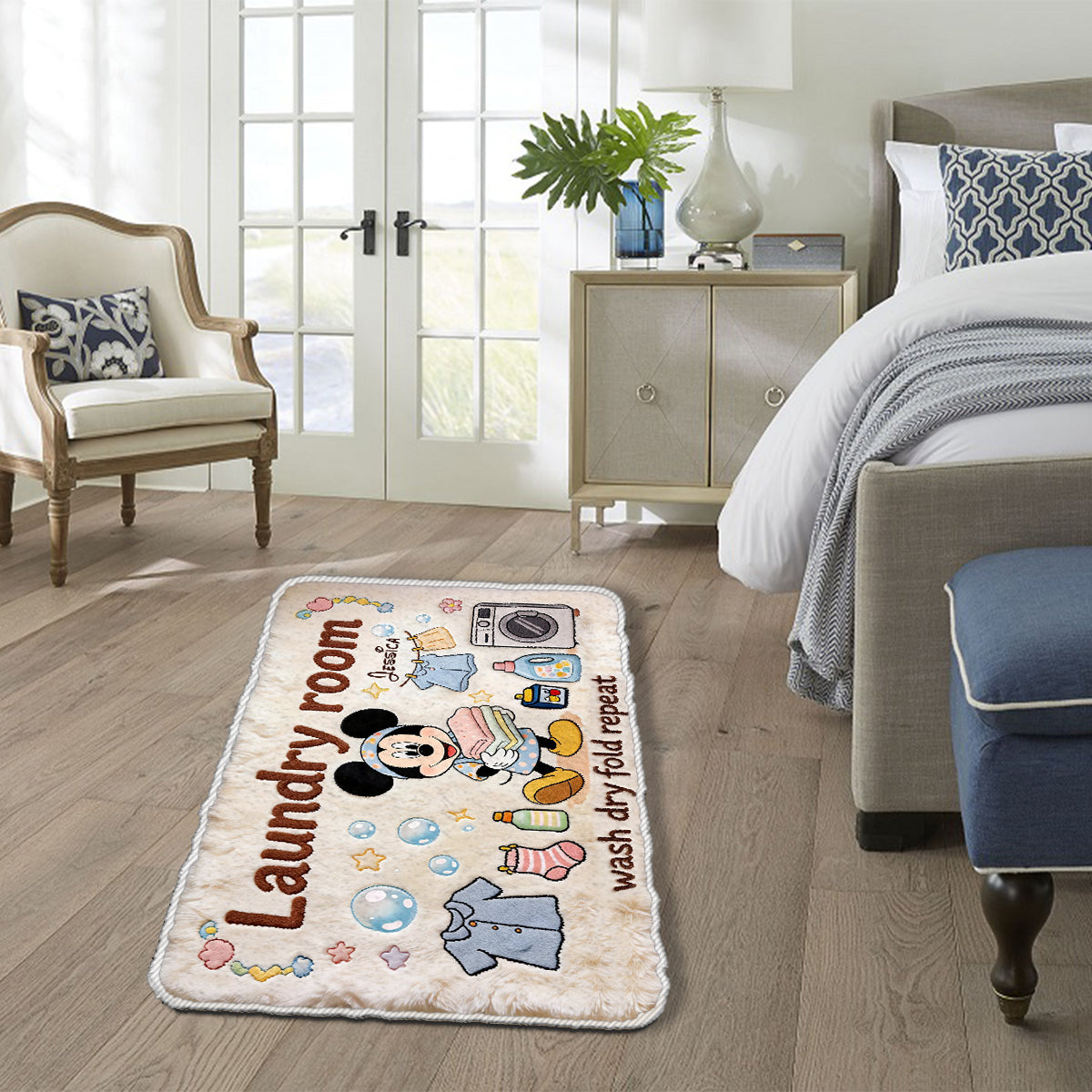 Laundry Room - Personalized Mouse Non-Slip Tufted Rug