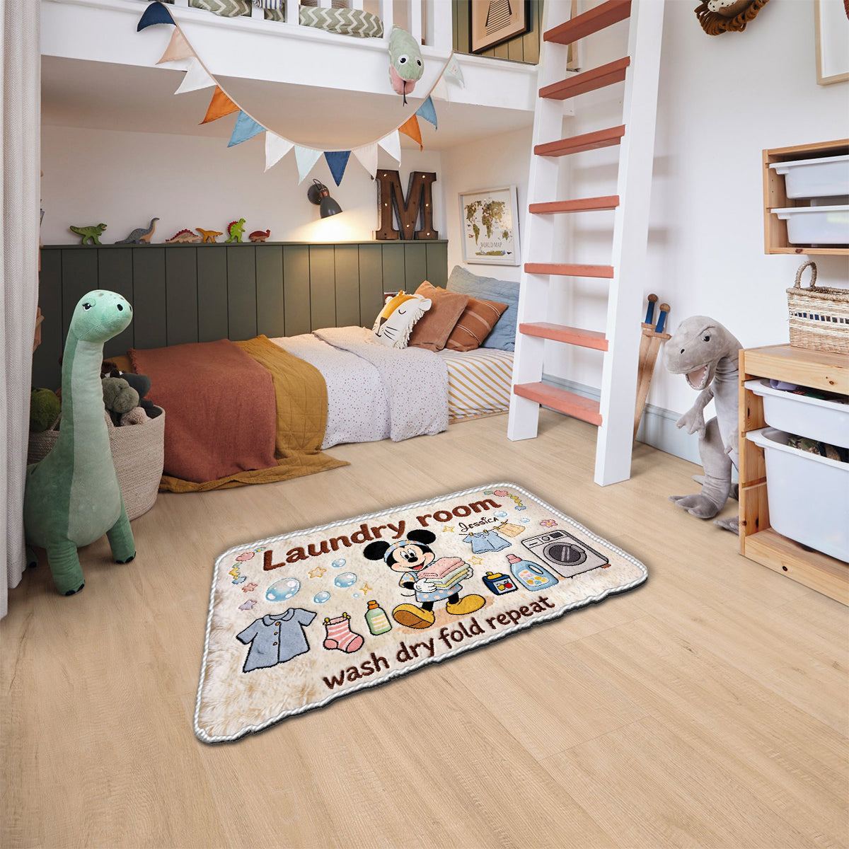 Laundry Room - Personalized Mouse Non-Slip Tufted Rug