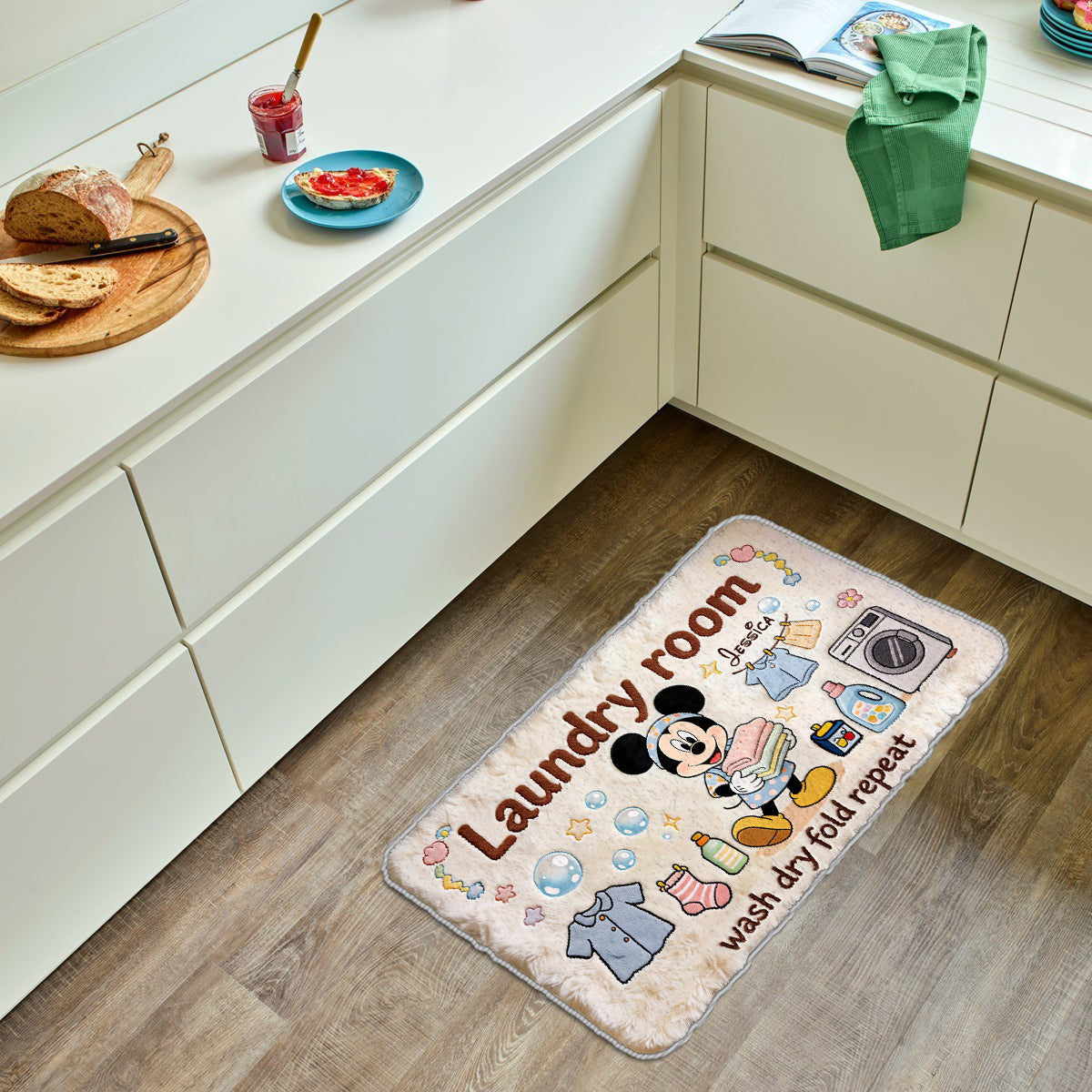 Laundry Room - Personalized Mouse Non-Slip Tufted Rug