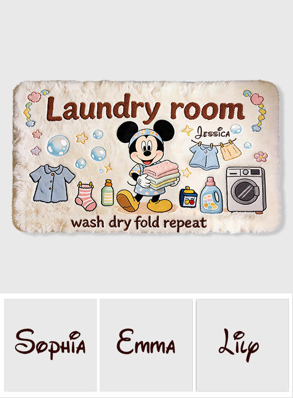Laundry Room - Personalized Mouse Non-Slip Tufted Rug