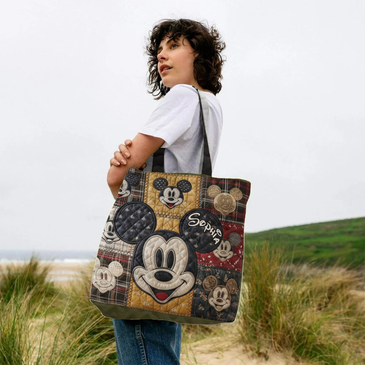Magical Time - Personalized Mouse Quilted Tote Bag