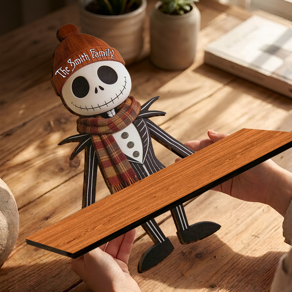It's The Most Beautiful Time Of The Year - Personalized Nightmare Wooden Floating Shelf