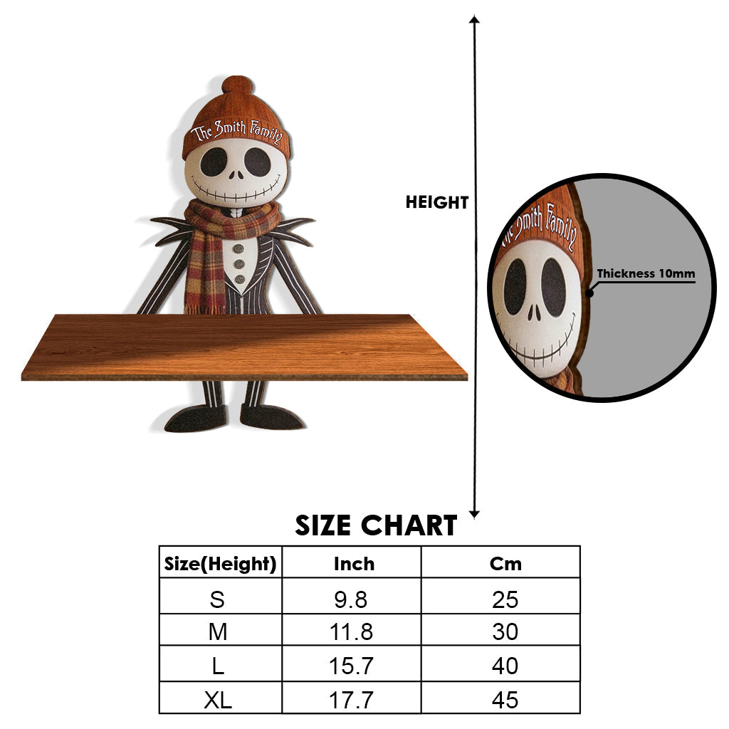 It's The Most Beautiful Time Of The Year - Personalized Nightmare Wooden Floating Shelf