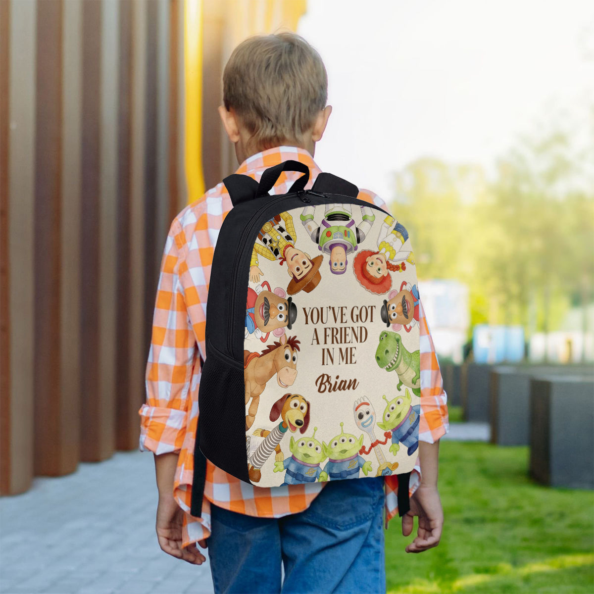 You've Got A Friend In Me - Personalized Toy Story Backpack With Acrylic Charm