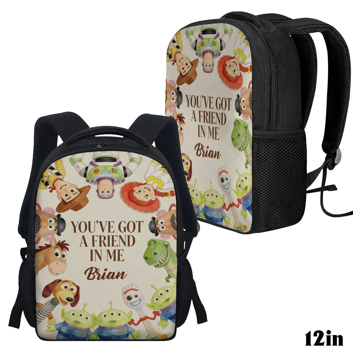 You've Got A Friend In Me - Personalized Toy Story Backpack With Acrylic Charm