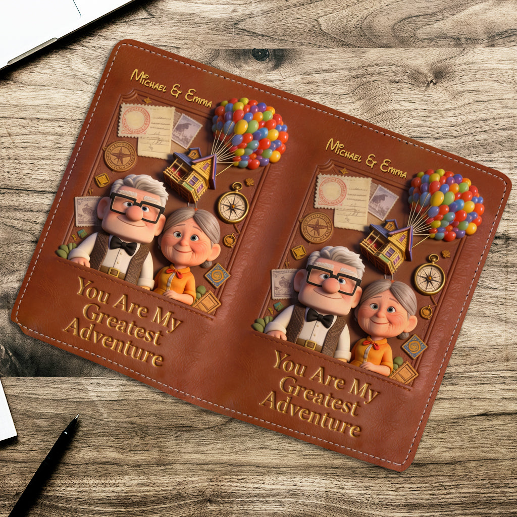 You Are My Greatest Adventure - Personalized Up Movie Couple Passport Holder & Luggage Tag Set