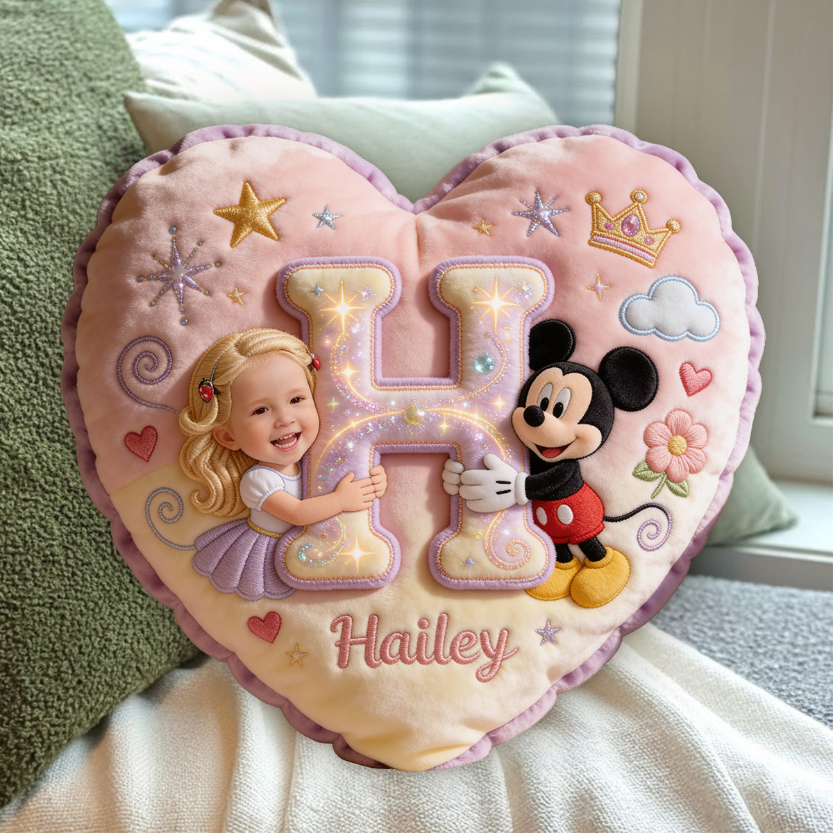 Cartoon Magical Mouse - Personalized Mouse Premium Faux Fur Pillow