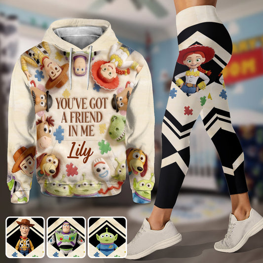 You've Got A Friend In Me - Personalized Autism Awareness Hoodie and Leggings