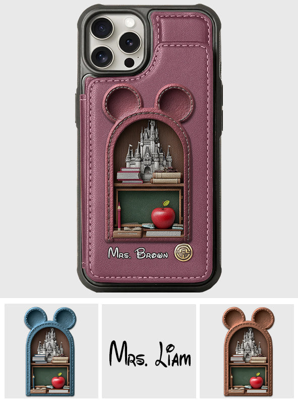 Mouse Ears Teacher - Personalized Teacher Wallet Phone Case
