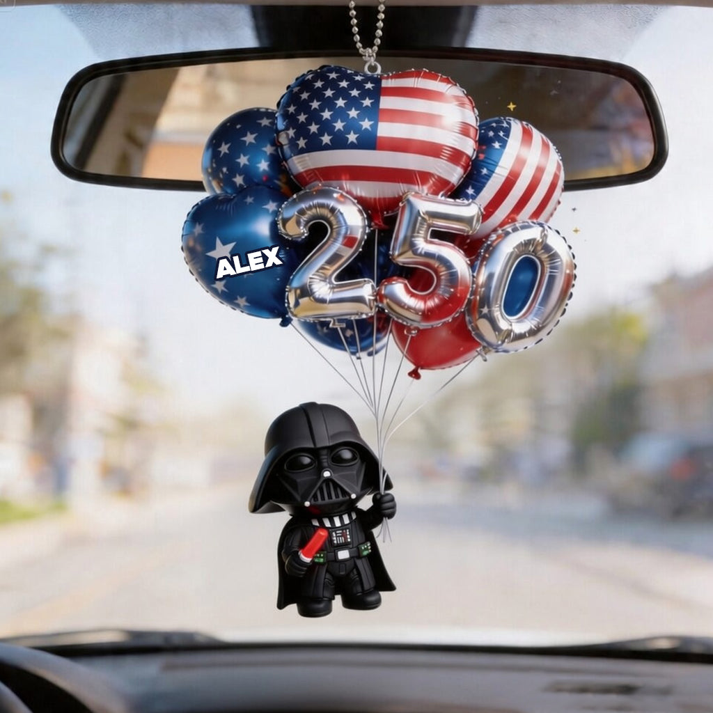 Hanging Balloons Dark Side 250 - Personalized The Force Transparent Car Ornament
