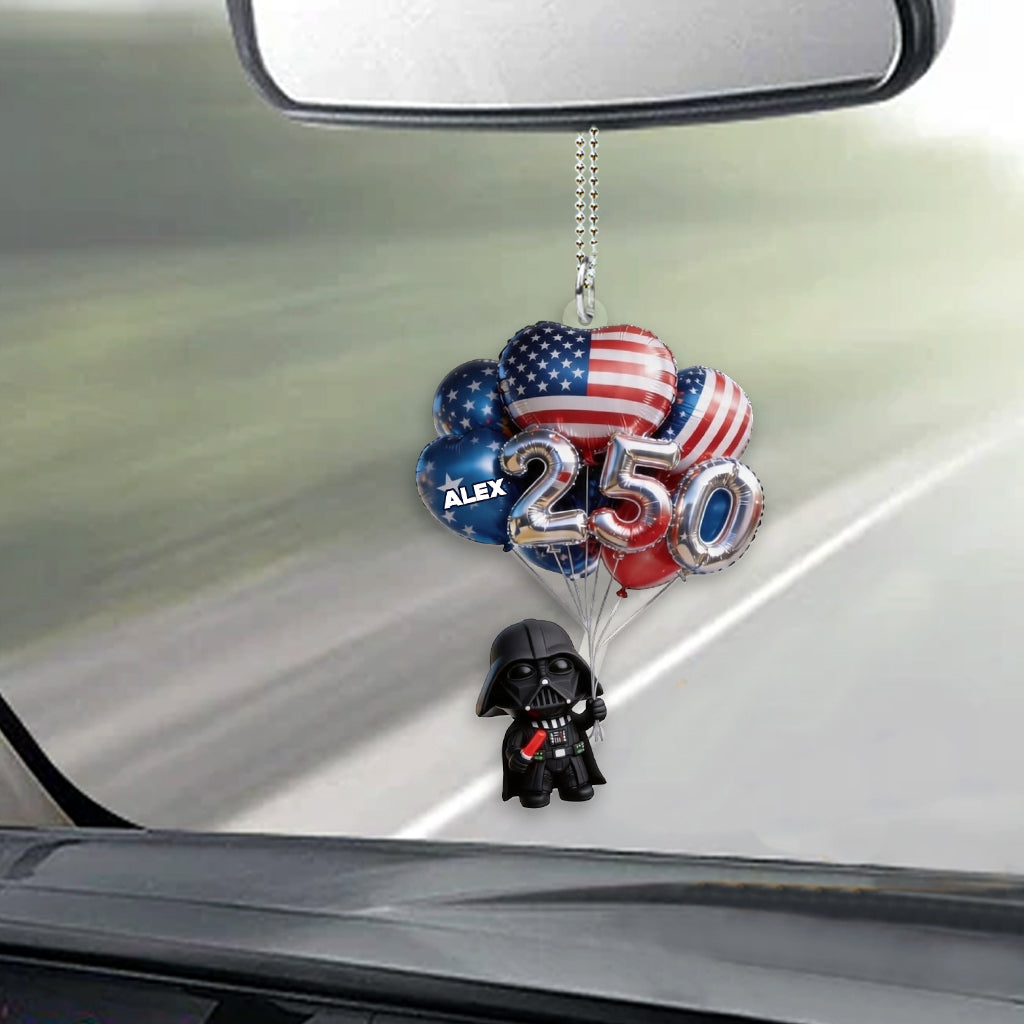 Hanging Balloons Dark Side 250 - Personalized The Force Transparent Car Ornament