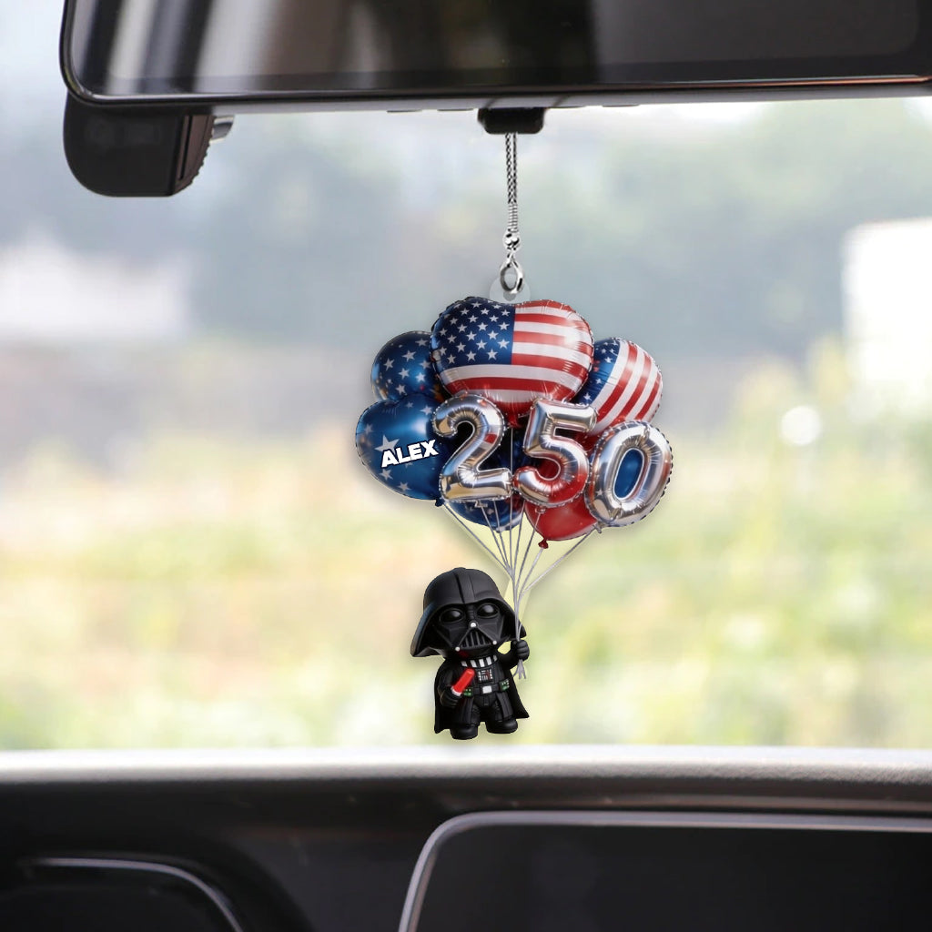 Hanging Balloons Dark Side 250 - Personalized The Force Transparent Car Ornament
