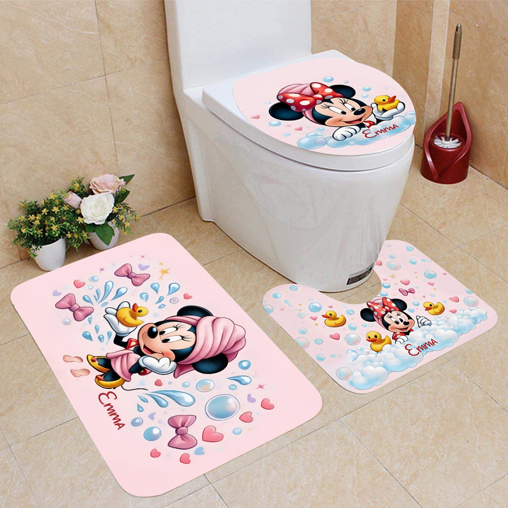 Leave Me Alone - Personalized Mouse Bathroom Curtain & Mats Set