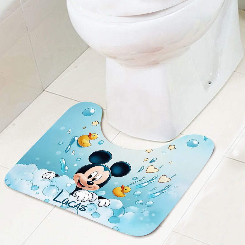 Leave Me Alone - Personalized Mouse Bathroom Curtain & Mats Set
