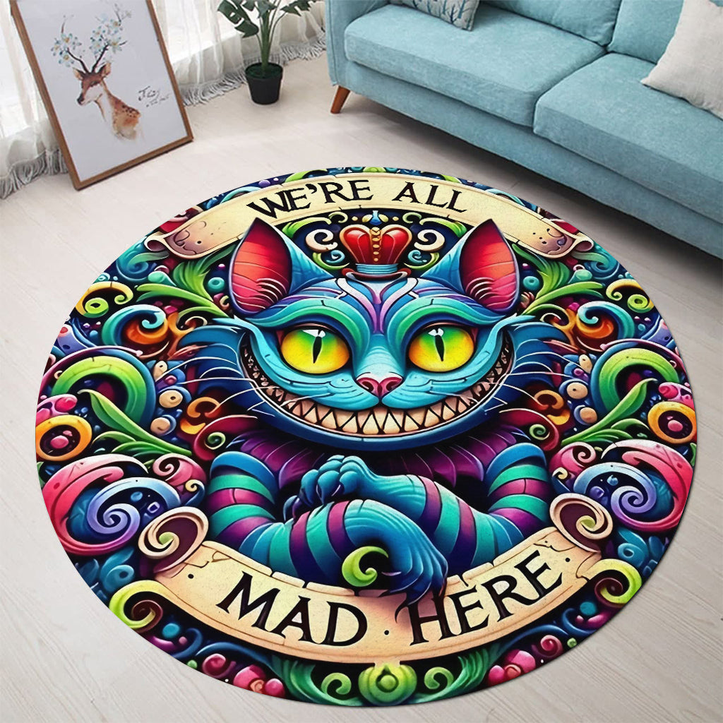 We Are All Mad Here - Mouse Round Rug