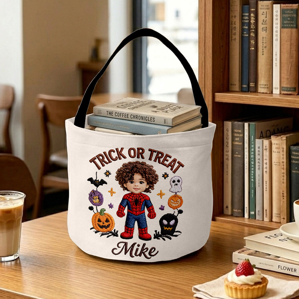 Kid Basket For Halloween/ Easter/ Christmas... - Personalized Kid Canvas Bucket Bag