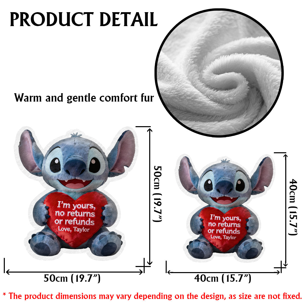 Faux Fur Shaped Pillow - Personalized Ohana Faux Fur Shaped Pillow
