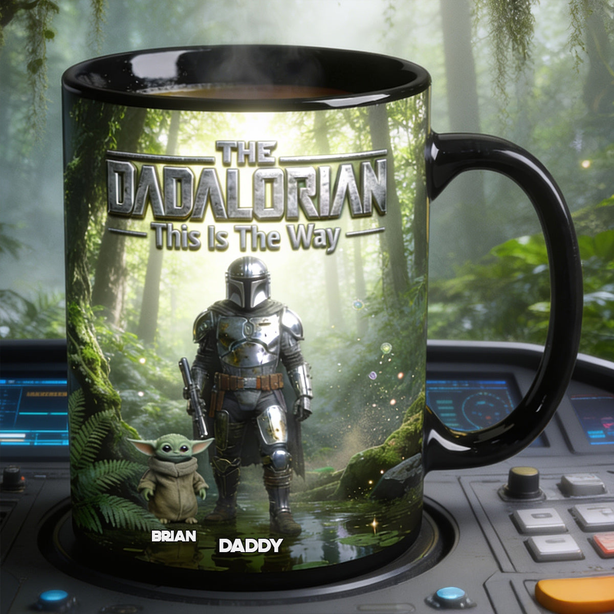 This Is The Way - Personalized The Force Accent Mug & Coaster