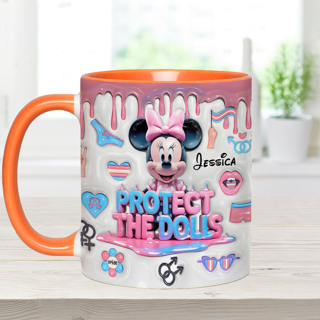 Protect The Dolls - Personalized LGBT Support Accent Mug