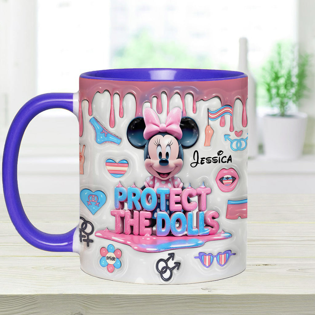 Protect The Dolls - Personalized LGBT Support Accent Mug