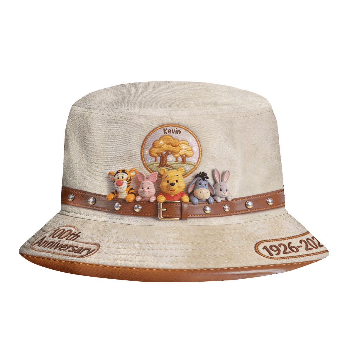 100th Anniversary Of Friendship - Personalized Yellow Bear Bucket Hat