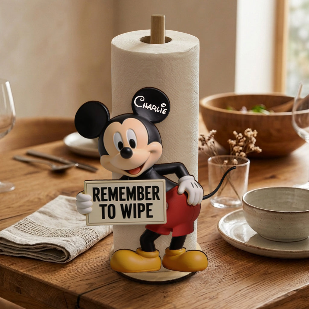 Remember To Wipe - Personalized Mouse Paper Towel Stand