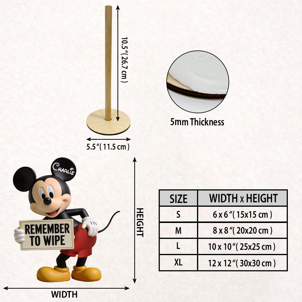 Remember To Wipe - Personalized Mouse Paper Towel Stand