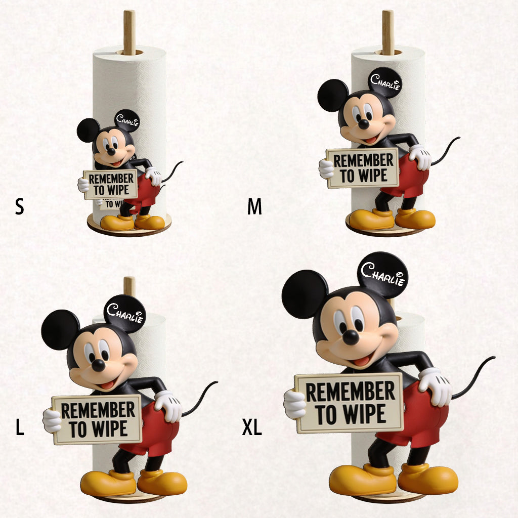Remember To Wipe - Personalized Mouse Paper Towel Stand
