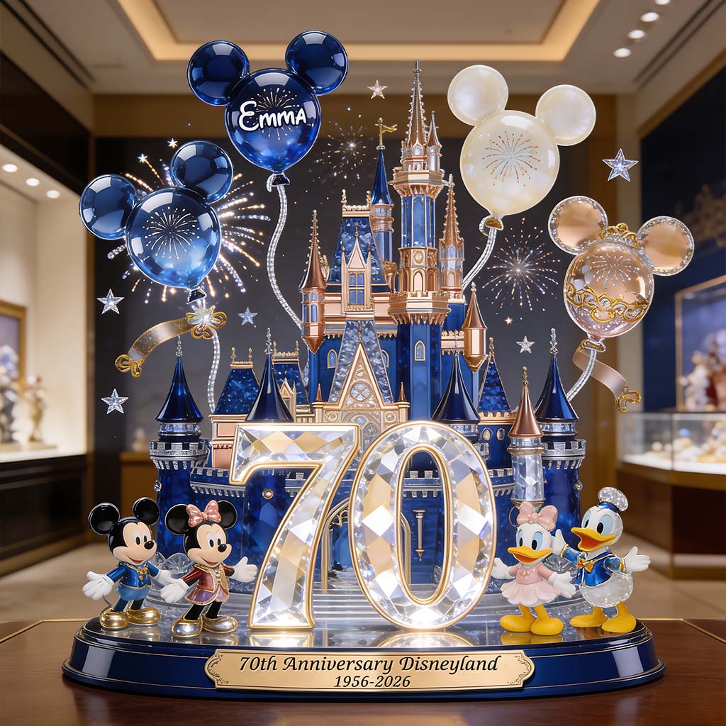 70th Anniversary - Personalized Dream Trip Custom Shaped Acrylic Plaque